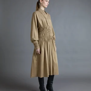 ABITO MIDI PUNTO SMOCK