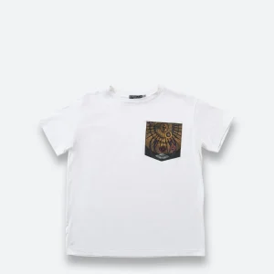 T-shirt con taschino stampato