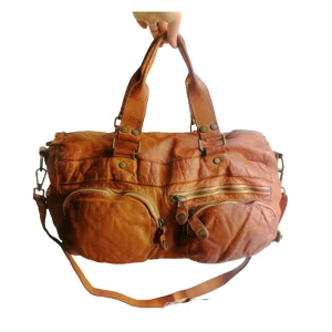 A Meta Prezzo! STOCK SS191 Borsa da Viaggio Pelle Sauvage Stile Vintage