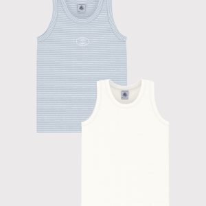 Set di 2 canottiere in cotone bambino