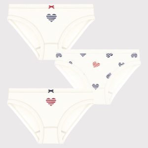Set da 3 slip in cotone con cuori stampati bambino