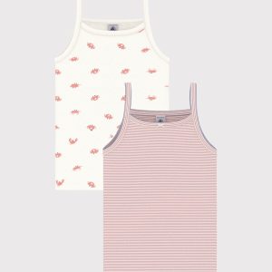 Set di 2 canotte in cotone con granchi stampati bambino