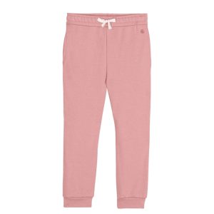 Joggers in cotone tinta unita bambina