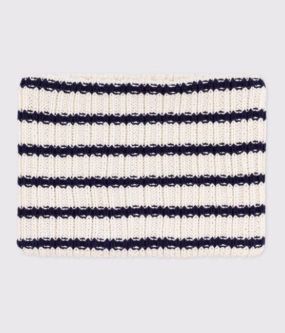 Snood in maglia a righe foderata in pile bambino/a