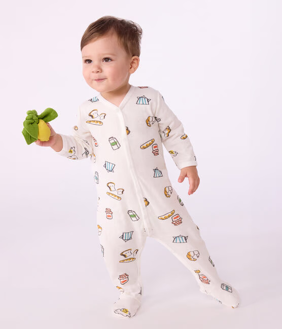 Pigiama in tubique con stampa neonato
