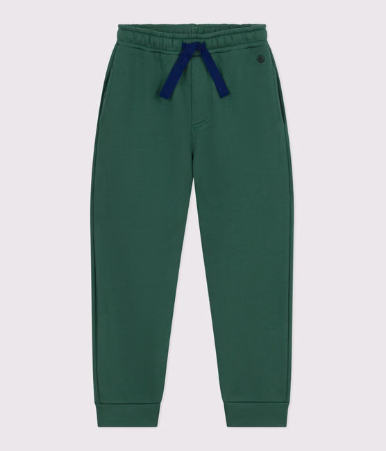 Joggers in cotone tinta unita bambino