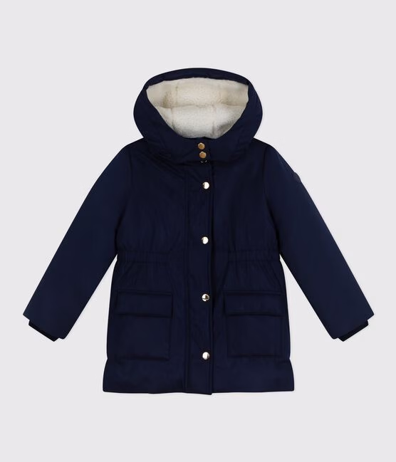 Parka bambino lunghezza midi tinta unita