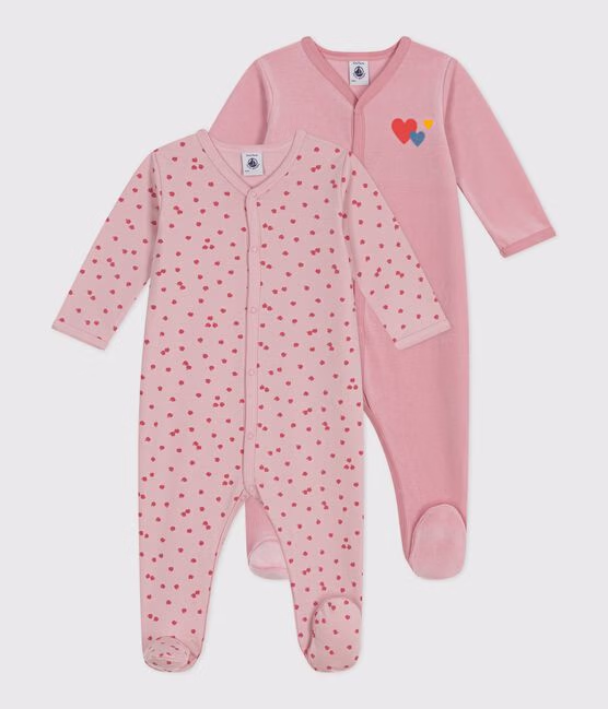 Set di pigiami in cotone con stampa neonato
