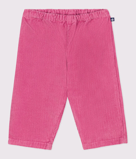 Pantaloni in velluto tinta unita neonato