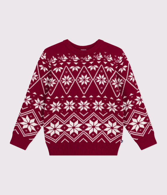 Pullover in lana e cotone fantasia bambino