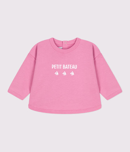 Felpa in cotone con motivo vintage Petit Bateau neonata