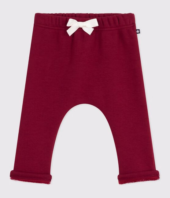 Pantaloni in cotone tinta unita morbido e caldo neonato