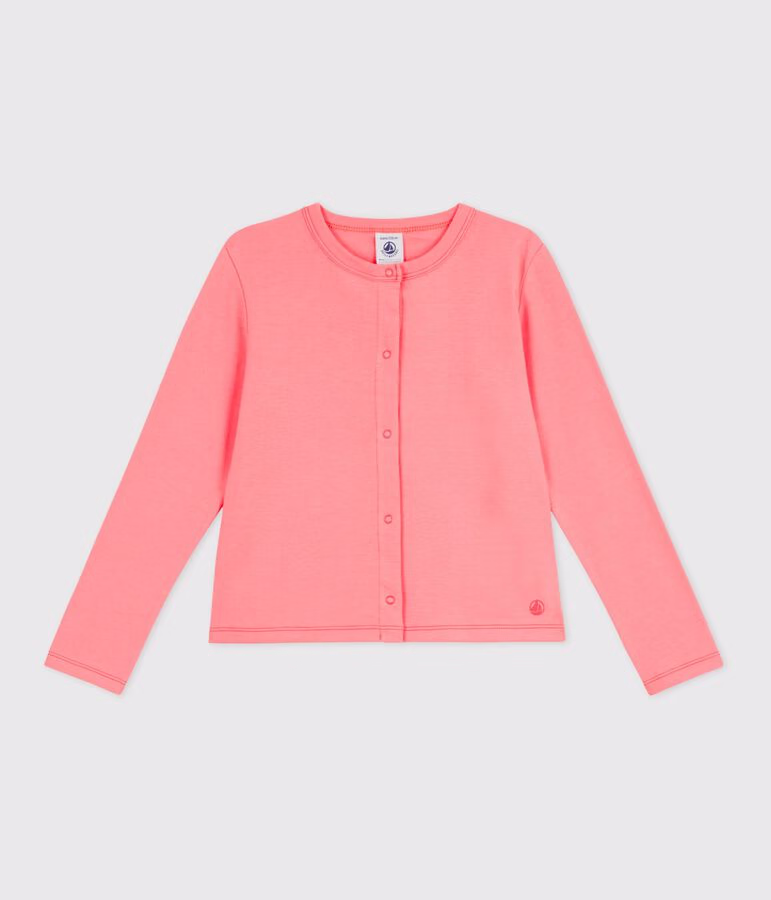 Cardigan in cotone tinta unita bambino