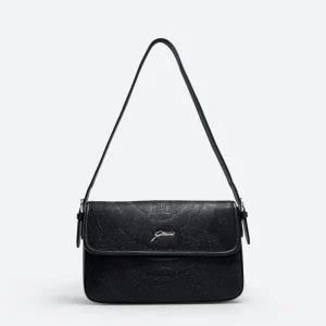 Borsa con patta Planetarium Engrave Nero