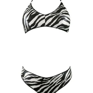 Bikini Brassiere Zebrato Laminato