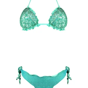 Bikini Triangolo Paillettes Prillo Con Slip Lurex