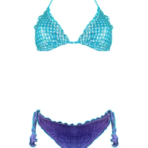 Bikini Triangolo Vichy E Jeans Genius