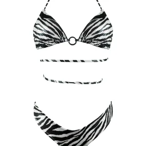 Bikini Triangolo Zebrato Laminato Coals Beach