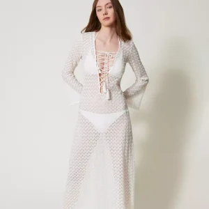 Caftano Lungo in Crochet Twinset