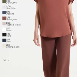 Camicia Donna in Stretch Satin Ragno – Manica Corta, Vestibilità Morbida