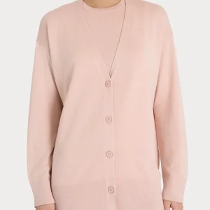 Cardigan Over Donna con Bottoni Four Seasons