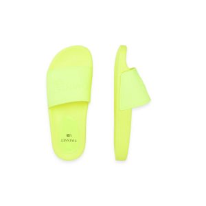 Ciabatta Mare Twinset Donna Giallo Fluo in Gomma con Logo