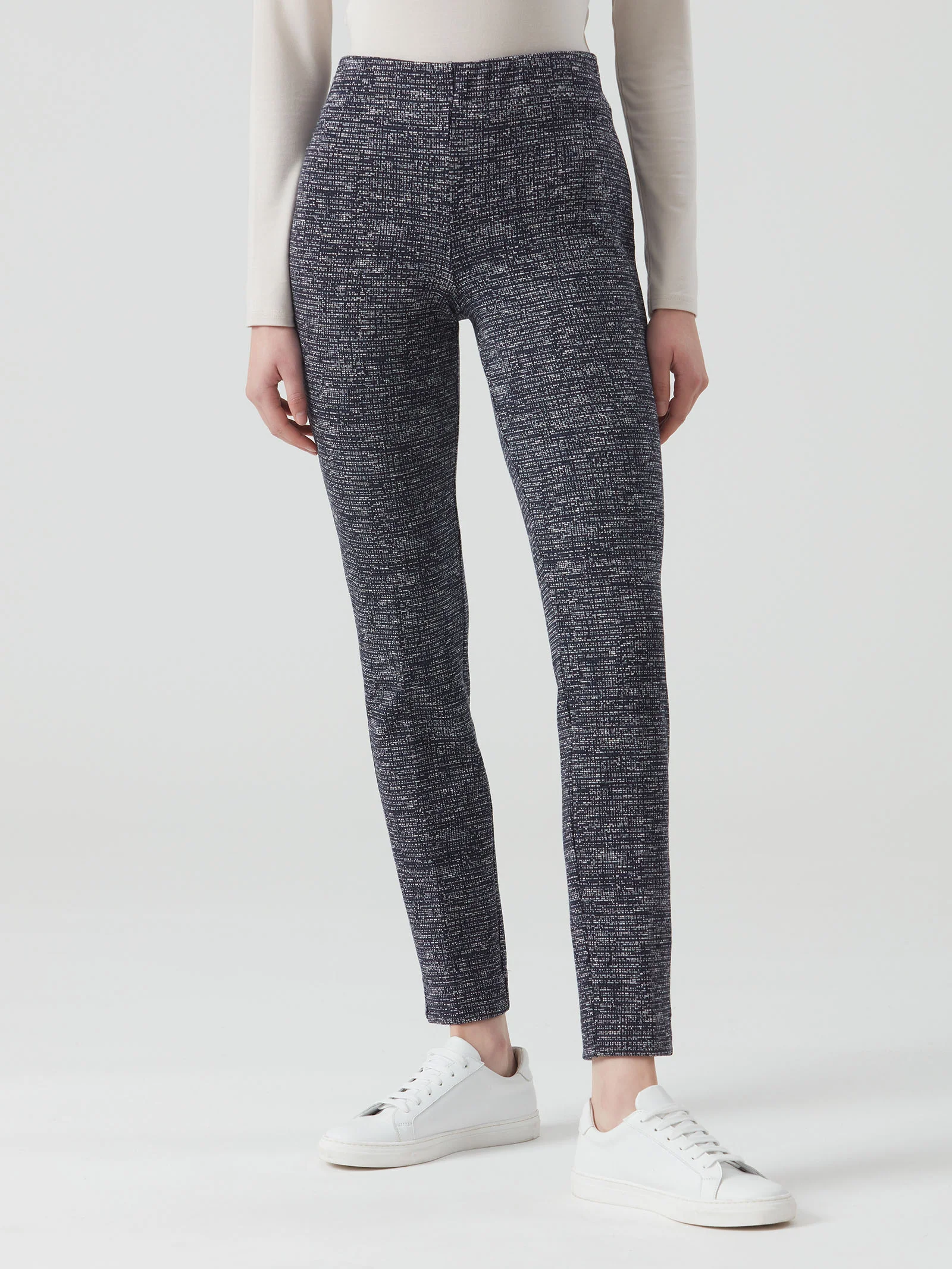 Pantalone a Sigaretta in Tessuto Eco Jacquard Ragno - immagine 5