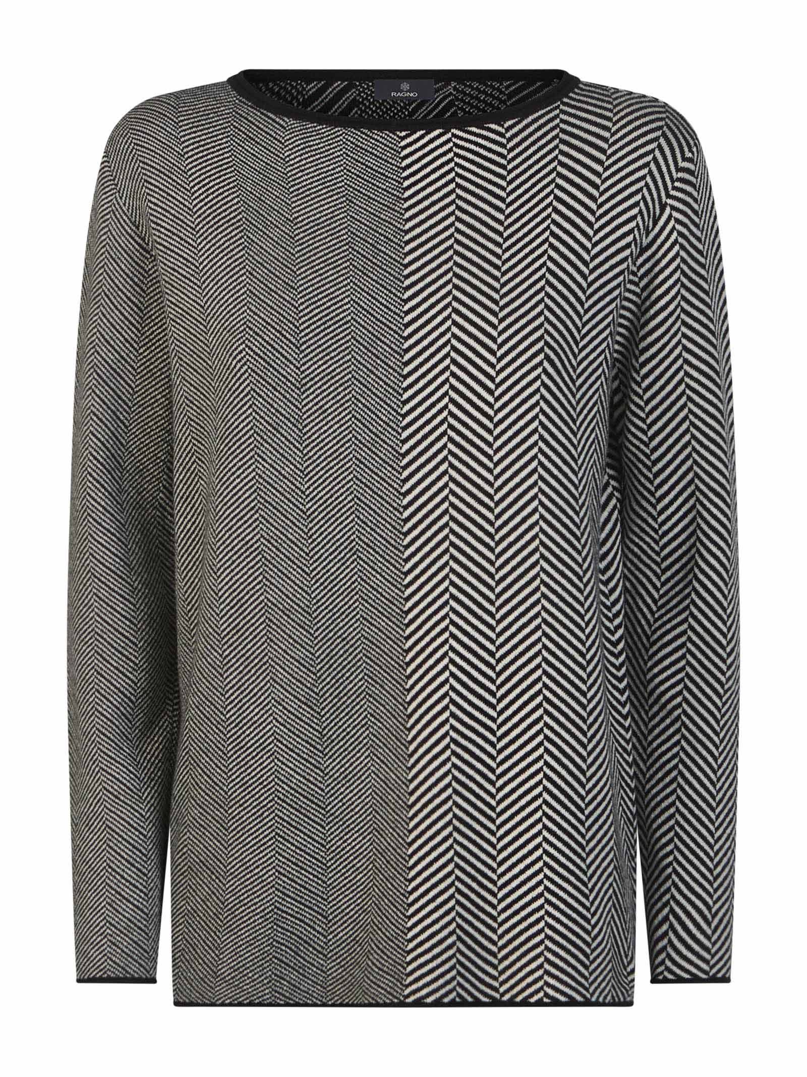 Maglia con Collo a Barchetta in Filato Winter Cotton Ragno - immagine 2