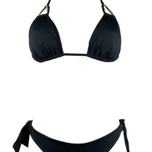 2Bekini Bikini Triangolo Gioiello Nero