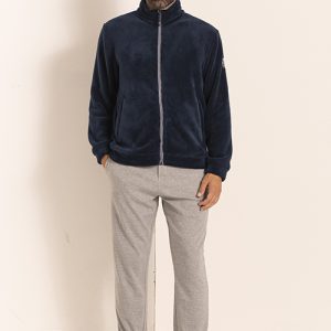 Giacca da Camera Full Zip in Coral Fleece Marina Militare