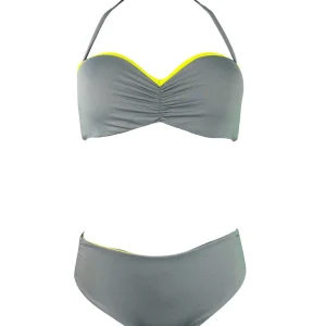 Bikini Balconcino Bicolore Grigio/Acido