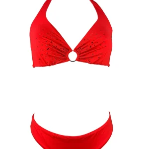 Bikini Triangolone Anello Strass -Scegli il colore