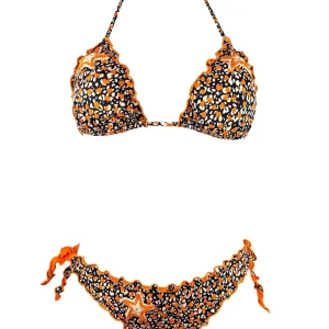 Bikini Triangolo Cuoricini Stelle Albicocca