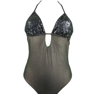Costume Intero Paillettes Nero