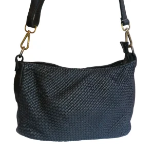 Borsa Tracollina in Pelle Intrecciata Sauvage Fine