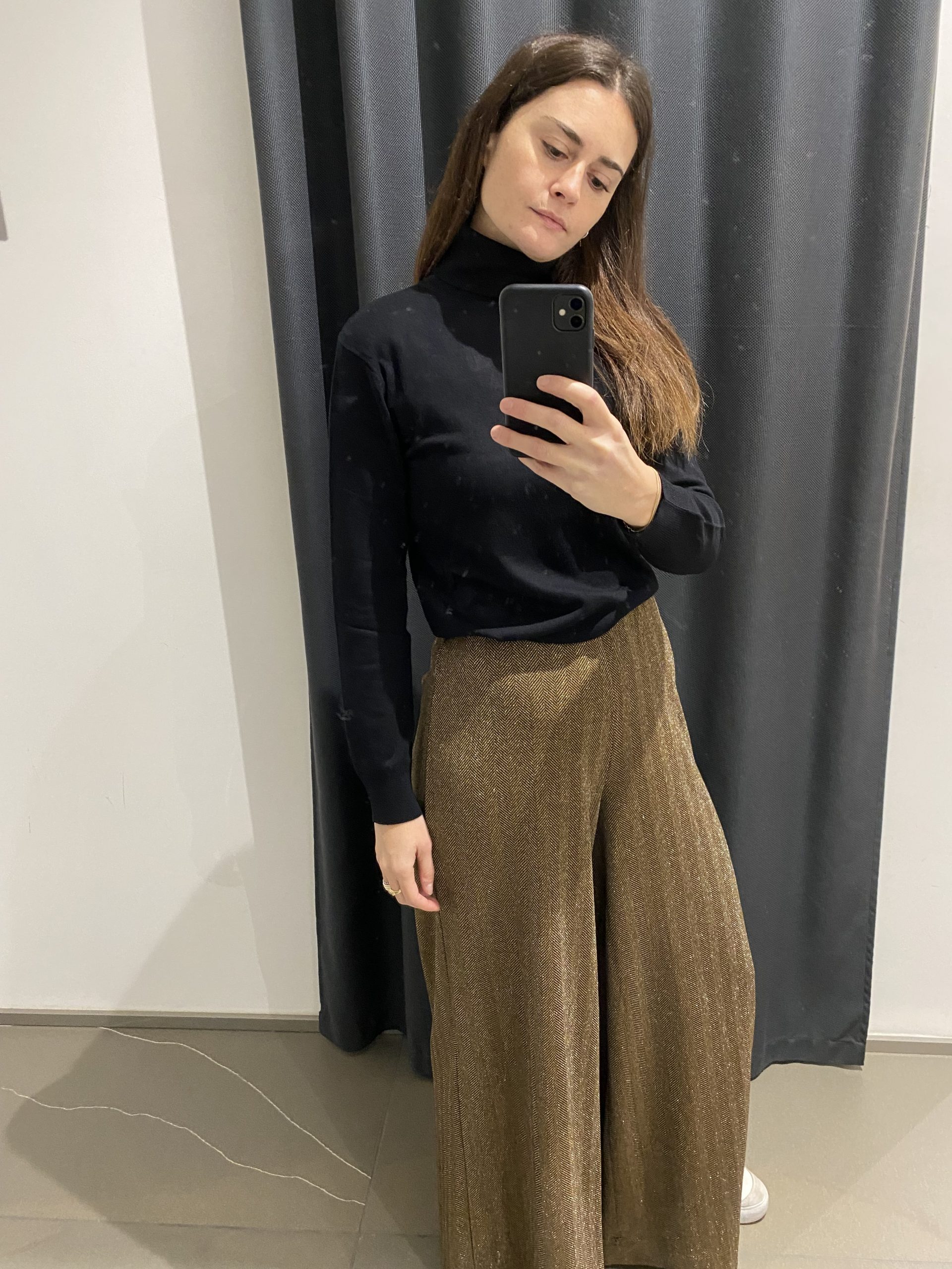 Pantalone Lungo da Donna con Vestibilità Ampia Wide Leg Ragno - immagine 2