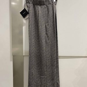Pantalone Palazzo in Tessuto Punto Milano Leggero