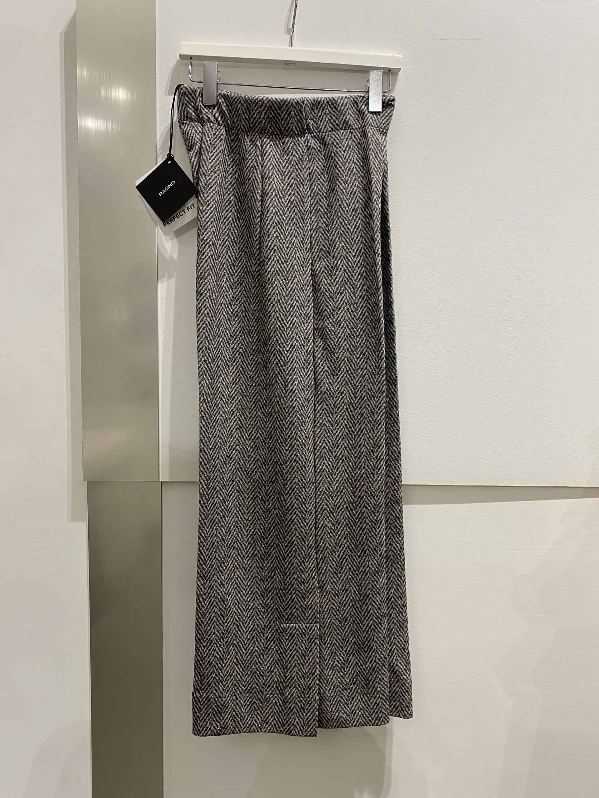 Pantalone Palazzo in Tessuto Punto Milano Leggero