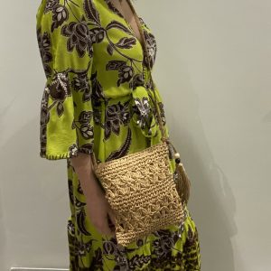 Borsa in paglia a tracolla