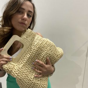 Borsa in paglia a mano