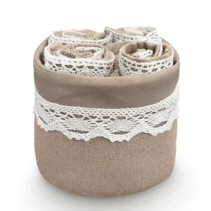 Lovely Shabby Set 4 Lavette con Cestino Lavinia