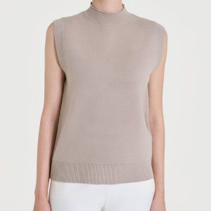 Maglia smanicata donna Ragno in Super Soft con collo lupetto