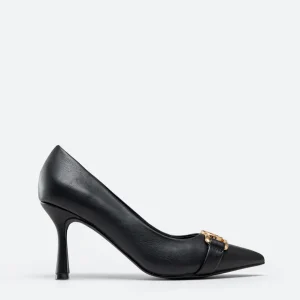 Décolleté Miranda in Pelle Sintetica Nera