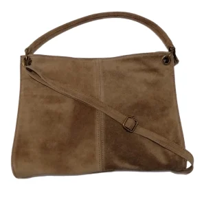 Borsa Hobo Tracolla in Vera Pelle Scamosciata Made In Italy