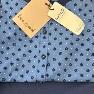 Pigiama Corto Donna in 100% Cotone – Varianti Cobalto e Giallo Fluo
