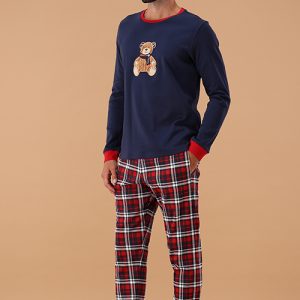 Pigiama Uomo Maryplaid in Interlock con Sacca Coordinata