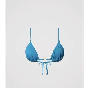 Bikini Twinset a Triangolo con Oval T Dorato Nero