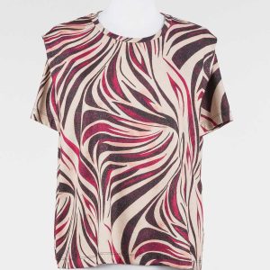 T-shirt Mezza Manica Twinset Donna Fantasia Zebra