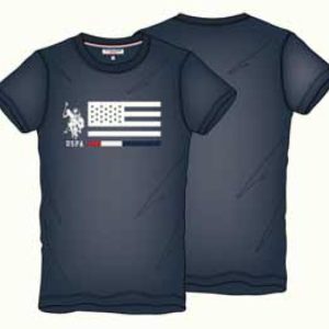 T-shirt Uomo U.S. Polo con Stampa Bandiera 