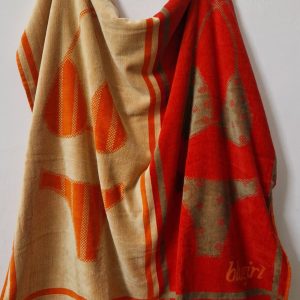 Telo mare Blugirl spugna cotone sui toni del rosso 100×180